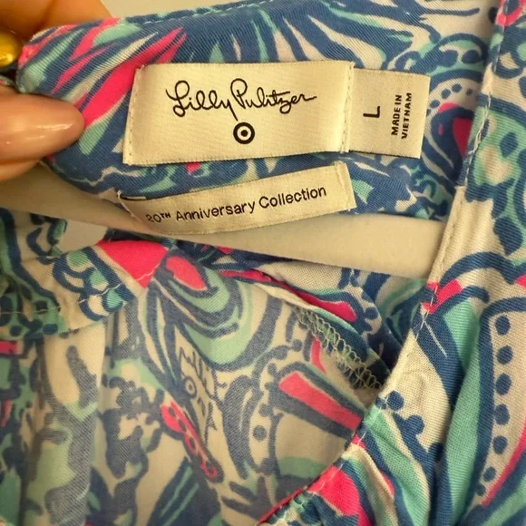 Lilly Pulitzer for Target Girl’s Blue and Pink Casual Maxi Dress - Picture 3 of 3
